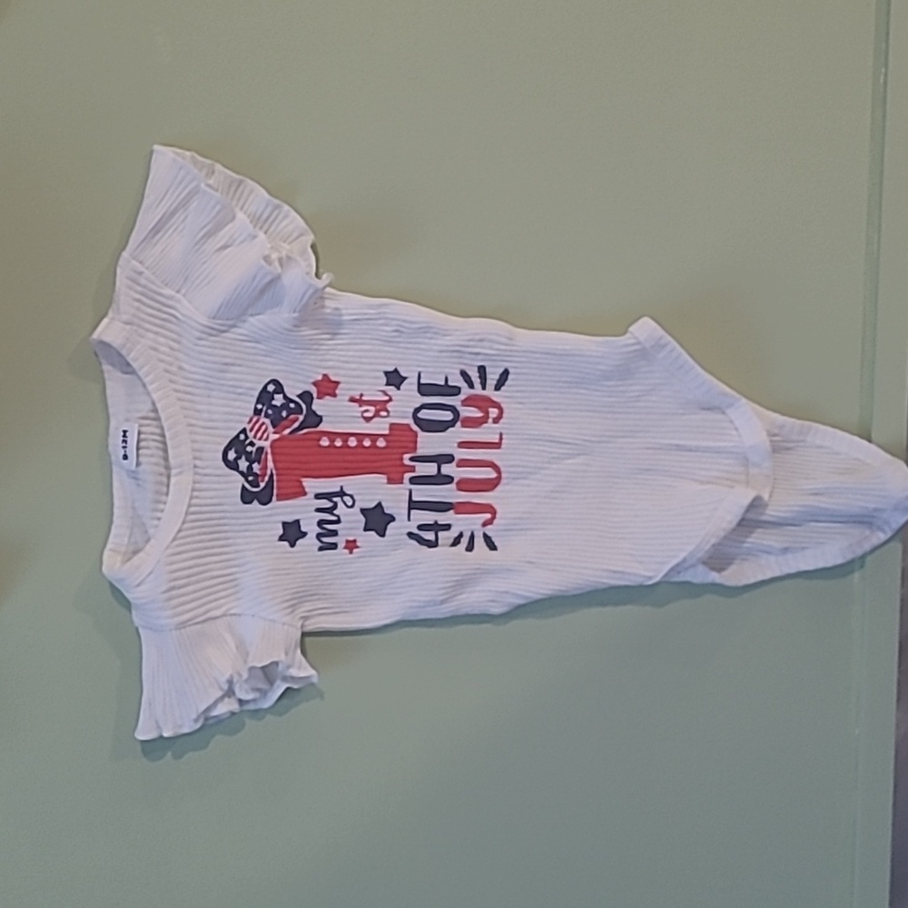 My First 4th of July 9-12 month baby girls onesie